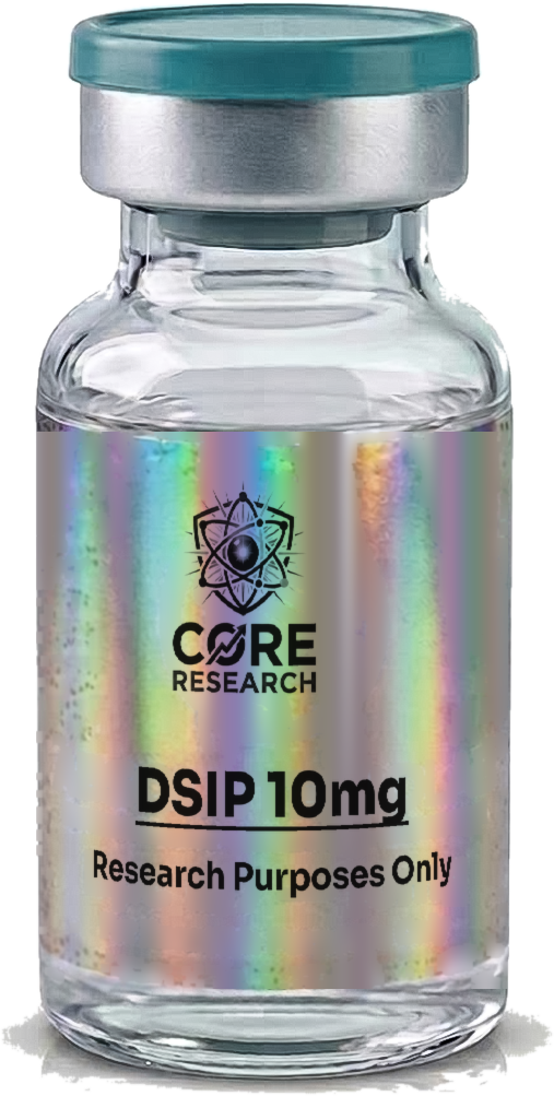 DSIP 10mg vial with Core Research label, research use only