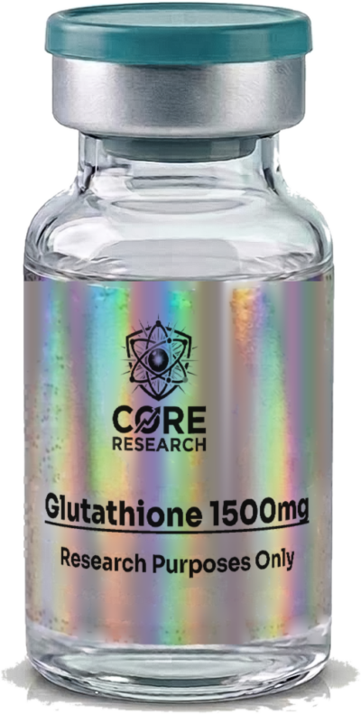 Glutathione 1500mg vial with Core Research label, research use only