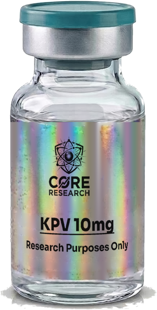 KPV 10mg vial with Core Research label, research use only
